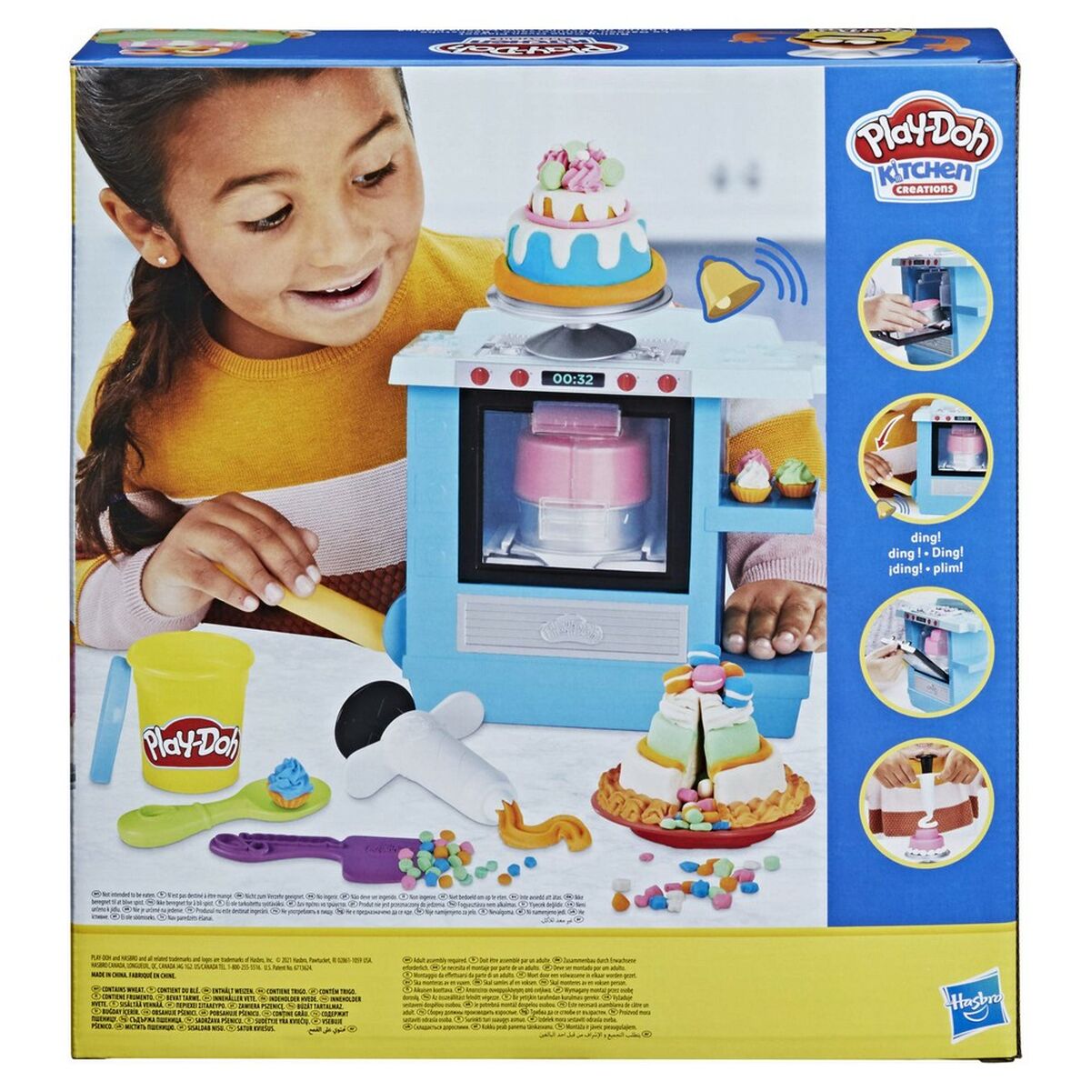 Jogo de Plasticina Playdoh Rising Cake Oven Hasbro F1321 Branco Multicolor - EcoNest