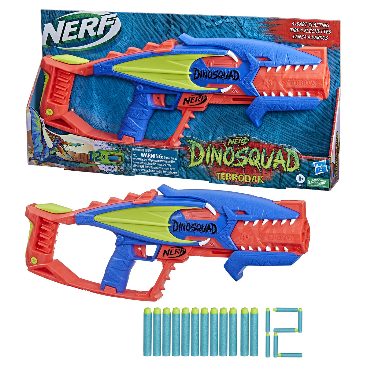 Pistola de Dardos Nerf DinoSquad Terrodak Nerve - EcoNest