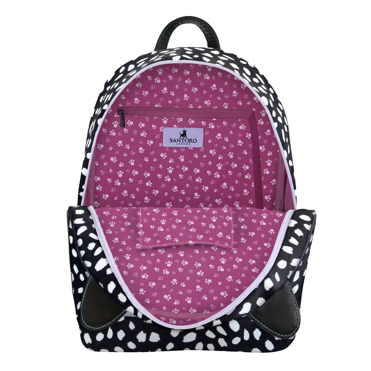 Mochila Casual Gorjuss Smitten kitten Preto Branco (25,5 x 31 x 10 cm) - EcoNest