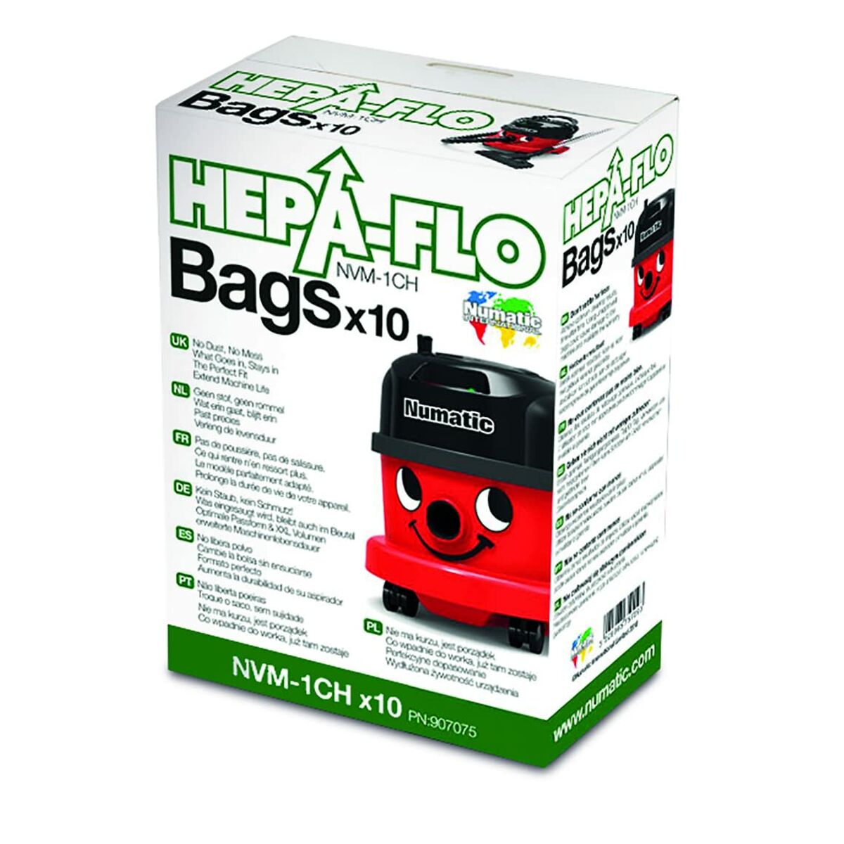 Bolsa Sobresselente para Aspirador HEPA-flo Henry Hetty Harry Numatic NVM-1CH - EcoNest