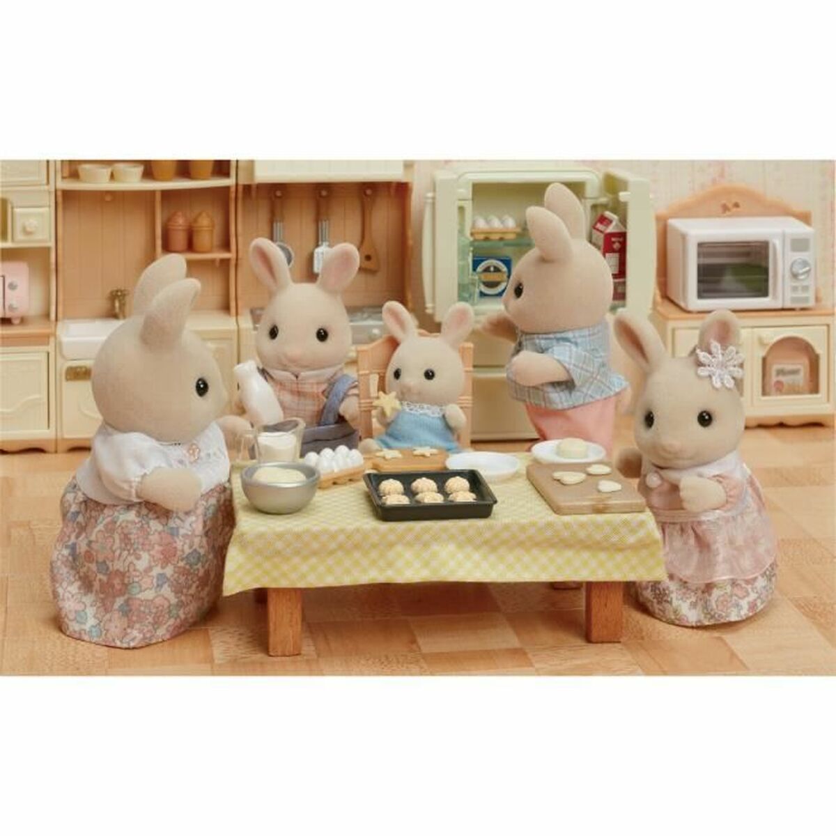 Figura Sylvanian Families 5706 Conejo Familia 4 Piezas