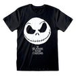 Camisola de Manga Curta The Nightmare Before Christmas Jack Face Preto Unissexo - EcoNest