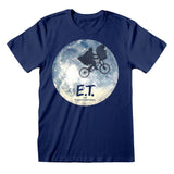 Camisola de Manga Curta E.T. Moon Silhouette Azul Unissexo - EcoNest