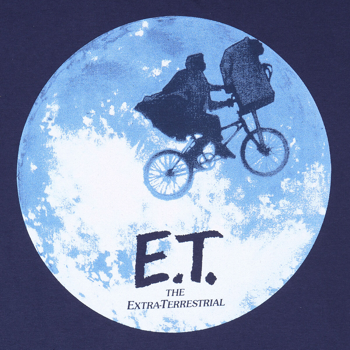 Camisola de Manga Curta E.T. Moon Silhouette Azul Unissexo - EcoNest