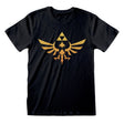 Camisola de Manga Curta The Legend of Zelda Hyrule Logo Preto Unissexo - EcoNest