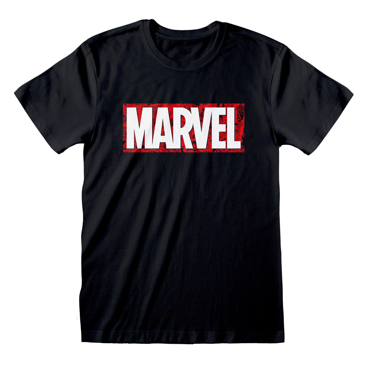 Camisola de Manga Curta Unissexo Marvel Preto - EcoNest