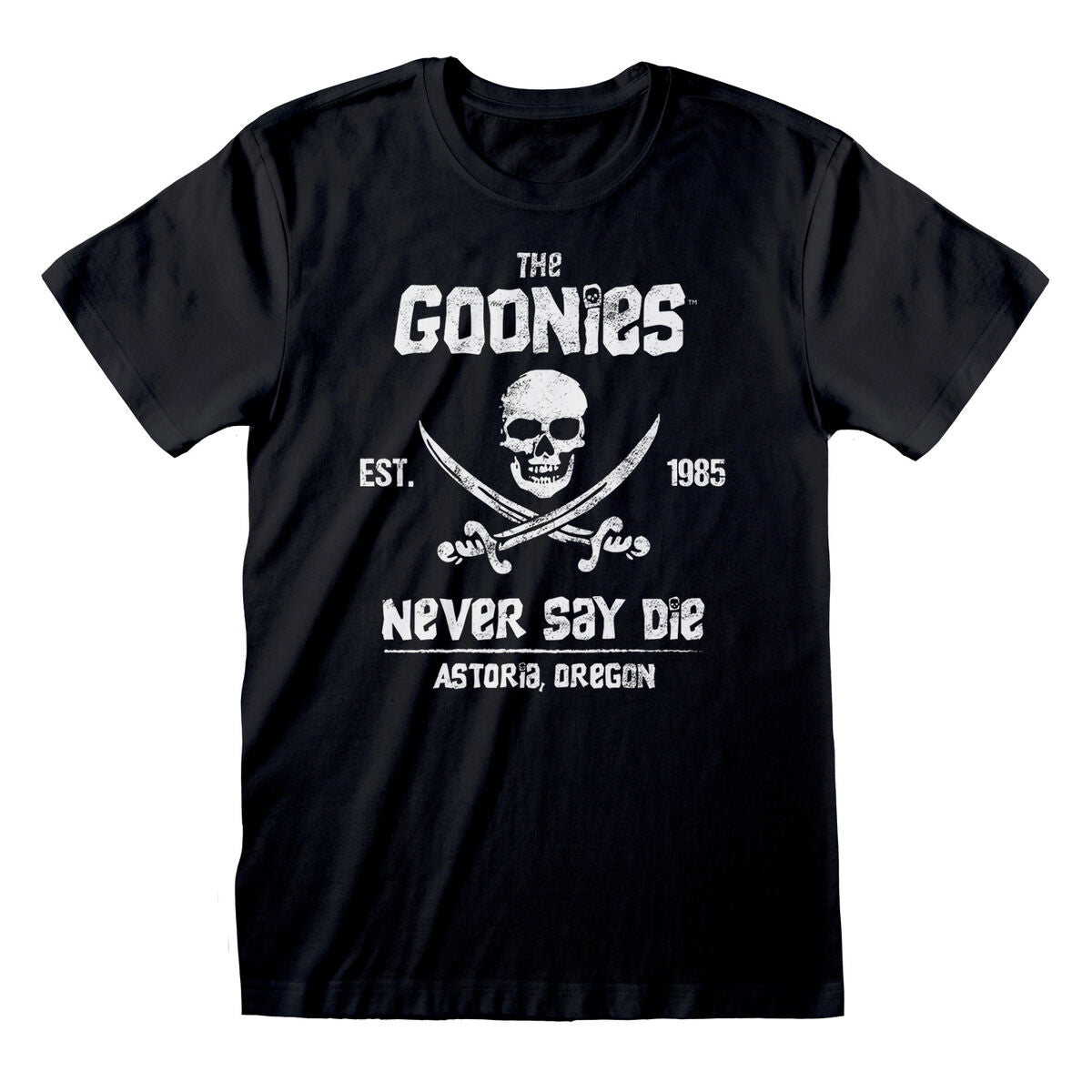 Camisola de Manga Curta The Goonies Never Say Die Preto Unissexo - EcoNest