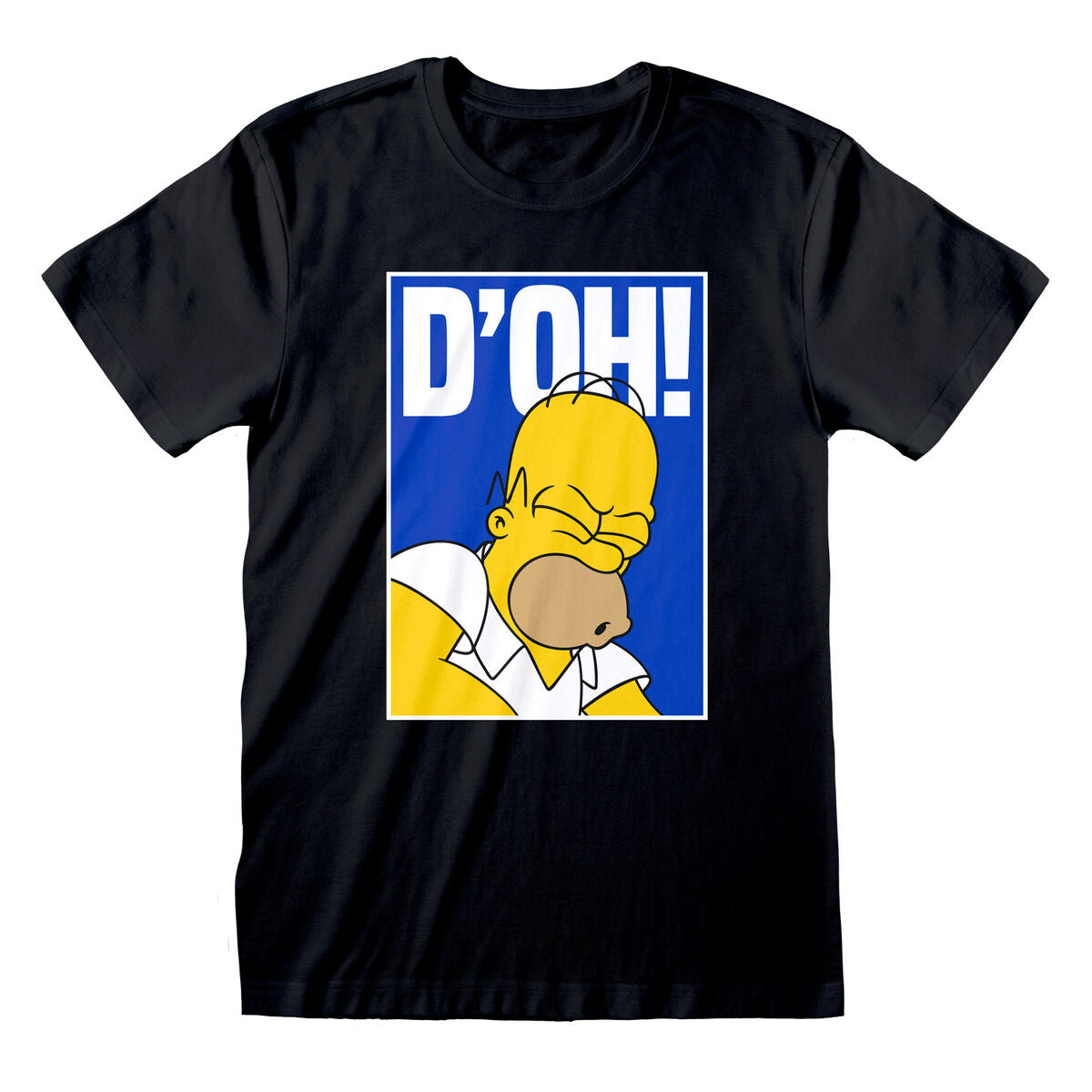 Camisola de Manga Curta Unissexo The Simpsons Doh Preto