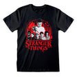 Camisola de Manga Curta Stranger Things Circle Logo Preto Unissexo - EcoNest