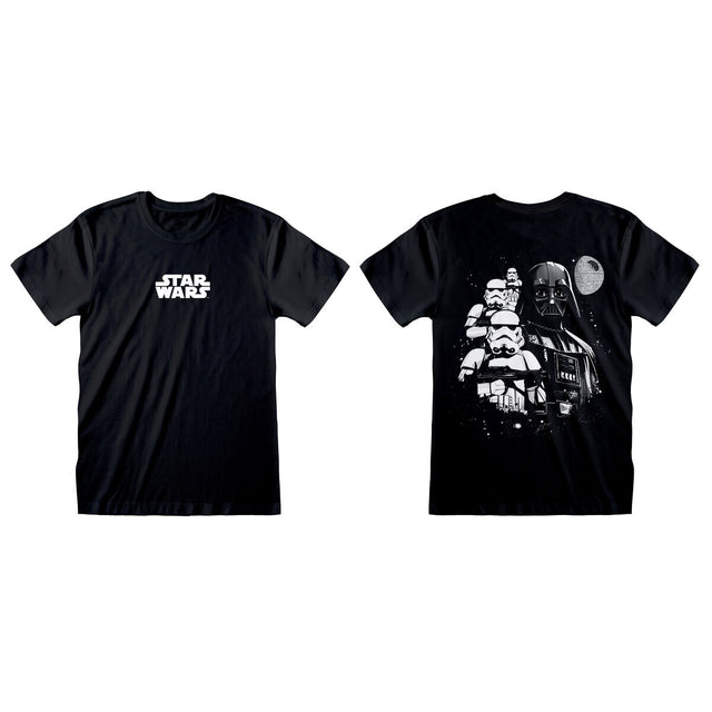 Camisola de Manga Curta Star Wars Collage Preto Unissexo - EcoNest