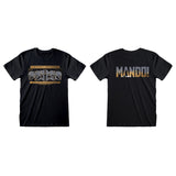 Camisola de Manga Curta The Mandalorian Row of Helmets Preto Unissexo - EcoNest