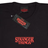 Camisola de Manga Curta Stranger Things Demogorgon Upside Down Preto Unissexo - EcoNest