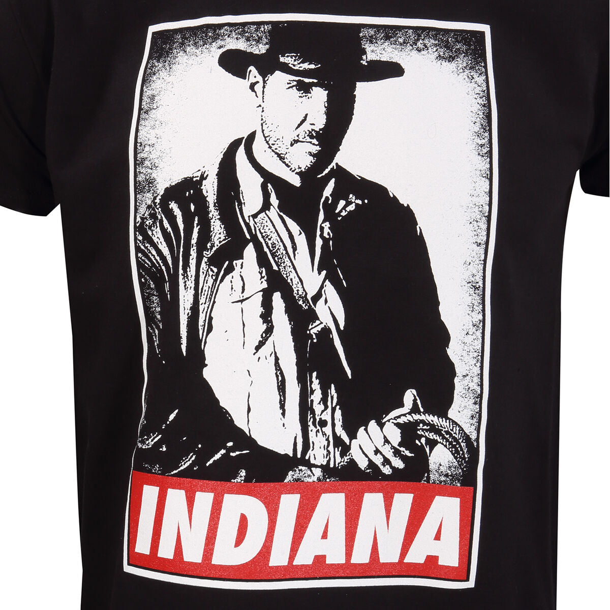 Camisola de Manga Curta Indiana Jones Indy Preto Unissexo - EcoNest