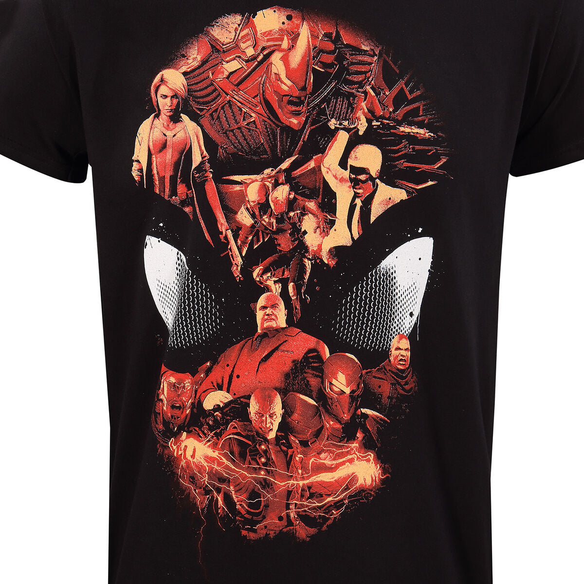 Camisola de Manga Curta Spider-Man Character Roster Preto Unissexo - EcoNest