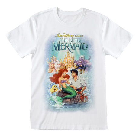 Camisola de Manga Curta The Little Mermaid Classic Poster Branco Unissexo - EcoNest