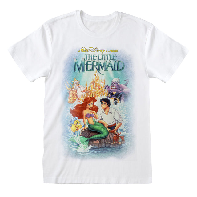 Camisola de Manga Curta The Little Mermaid Classic Poster Branco Unissexo - EcoNest