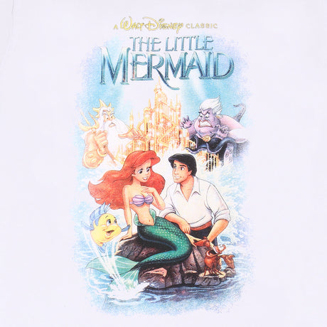 Camisola de Manga Curta The Little Mermaid Classic Poster Branco Unissexo - EcoNest