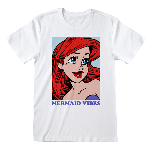 Camisola de Manga Curta The Little Mermaid Mermaid Vibes Branco Unissexo - EcoNest