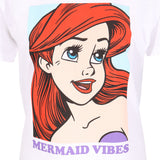 Camisola de Manga Curta The Little Mermaid Mermaid Vibes Branco Unissexo - EcoNest