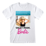 Camisola de Manga Curta Barbie Vacay Mode Branco Unissexo - EcoNest