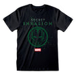 Camisola de Manga Curta Marvel Logo Icon Preto Unissexo - EcoNest