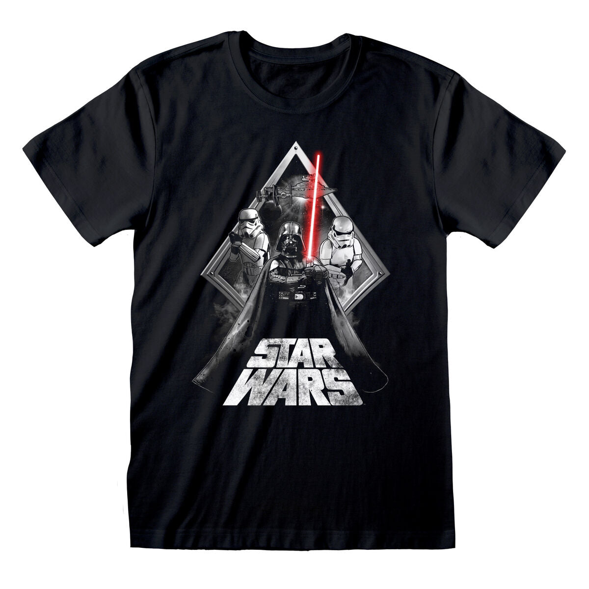 Camisola de Manga Curta Star Wars Galaxy Portal Preto Unissexo - EcoNest