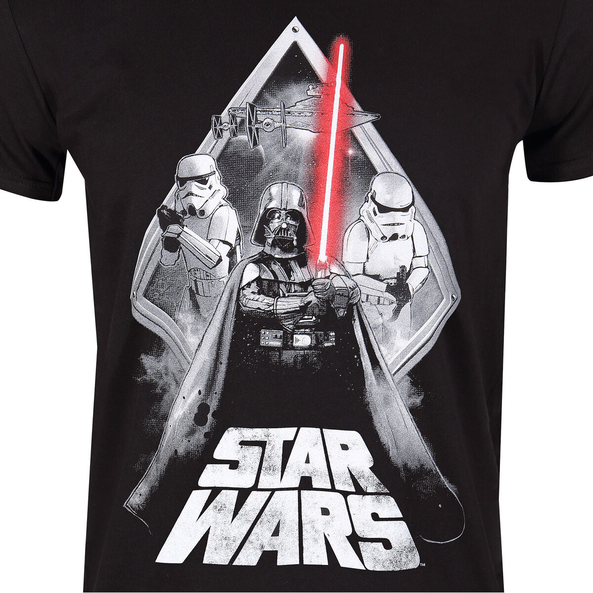 Camisola de Manga Curta Star Wars Galaxy Portal Preto Unissexo - EcoNest