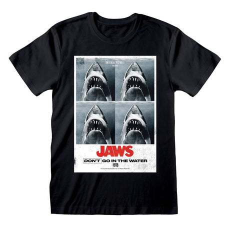 Camisola de Manga Curta Jaws Don´t Go In The Water Preto Unissexo - EcoNest