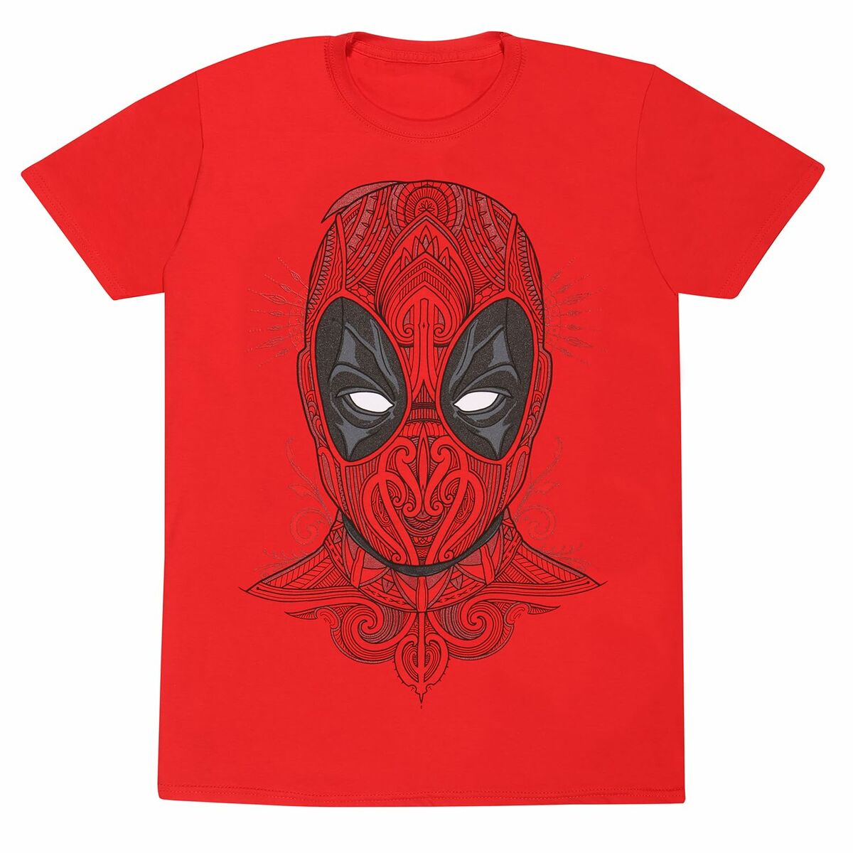 Camisola de Manga Curta Deadpool Tattoo Style Vermelho Unissexo