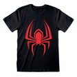 Camisola de Manga Curta Spider-Man Hanging Spider Preto Unissexo - EcoNest