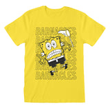 Camisola de Manga Curta Unissexo Spongebob Barnacles Amarelo