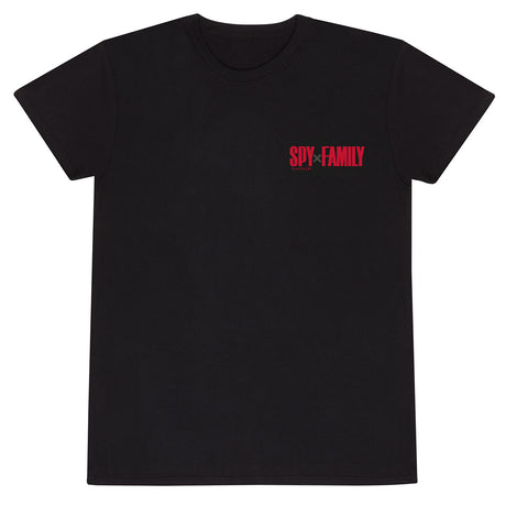 Camisola de Manga Curta Spy X Family Trio Shots Preto Unissexo - EcoNest