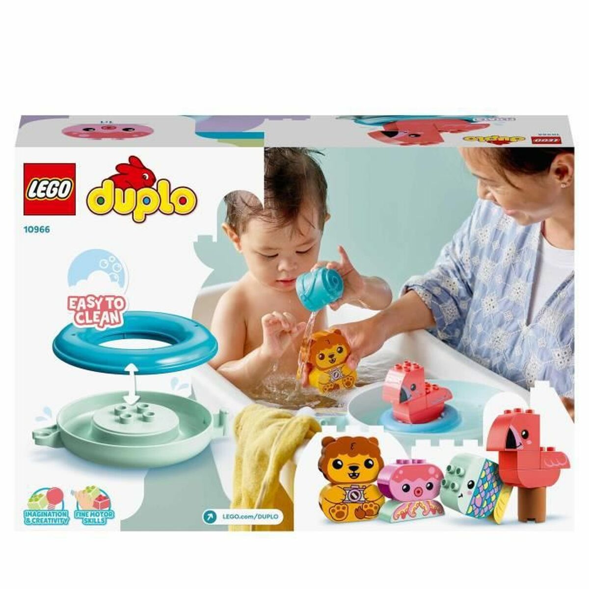 Playset Lego 10966 DUPLO Bath Toy: Floating Animal Island (20 Peças) - EcoNest