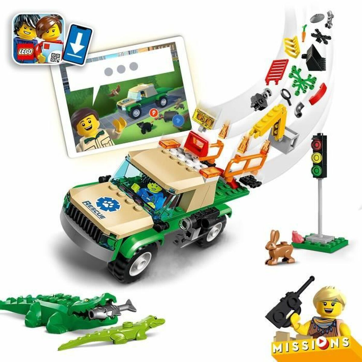 Playset Lego City 60353 Wild Animal Rescue Missions (246 Peças) - EcoNest