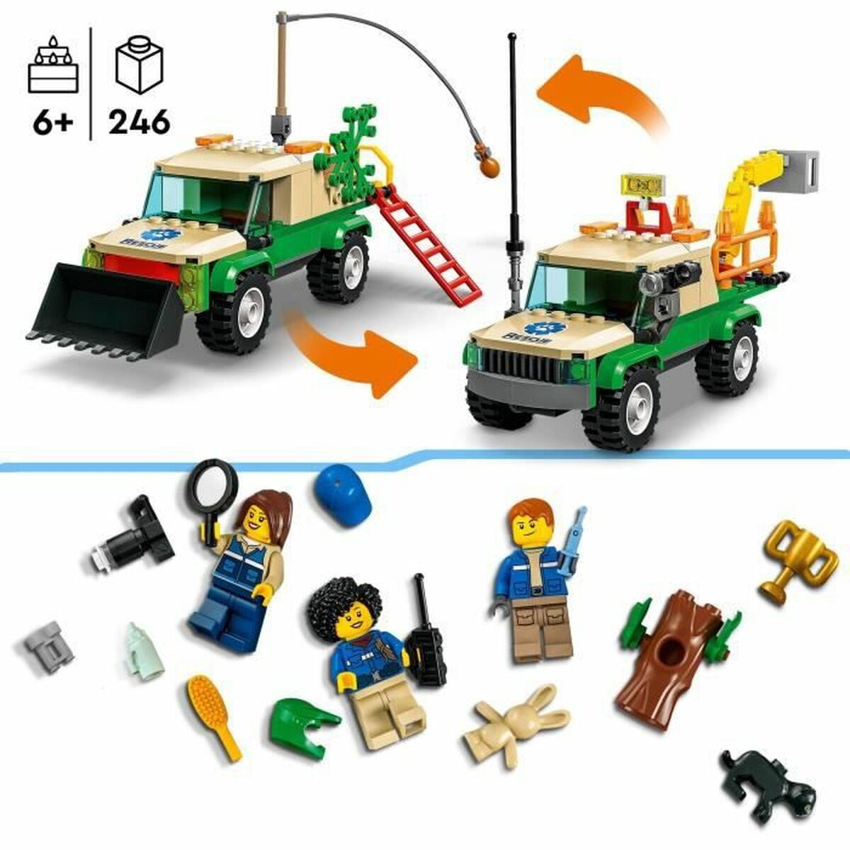 Playset Lego City 60353 Wild Animal Rescue Missions (246 Peças) - EcoNest