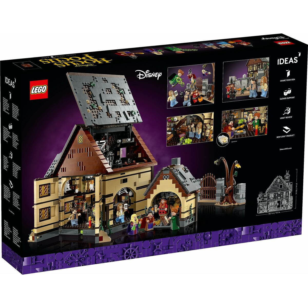 Playset Lego Disney Hocus Pocus - Sanderson Sisters' Cottage 21341 2316 Peças - EcoNest