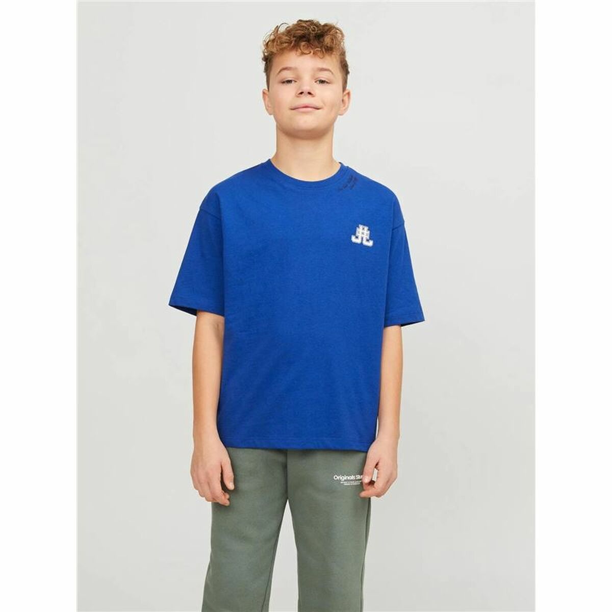 Camisola de Manga Curta Infantil Jack & Jones Jorcole Back Print Azul escuro - EcoNest