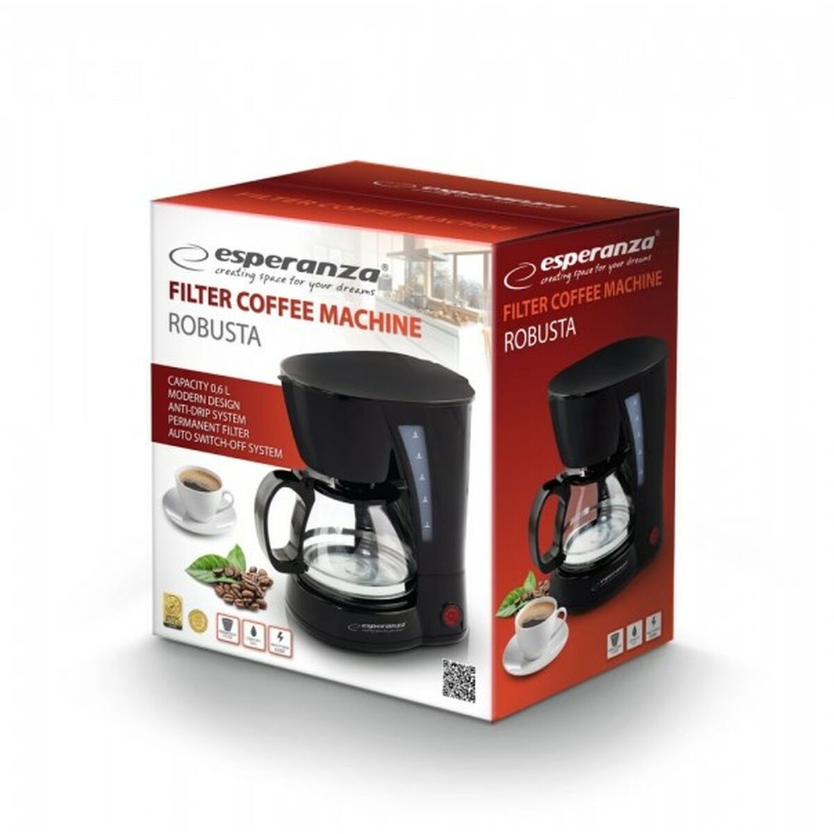 Cafeteira Elétrica Esperanza EKC006 Preto 650 W 0,6 L - EcoNest