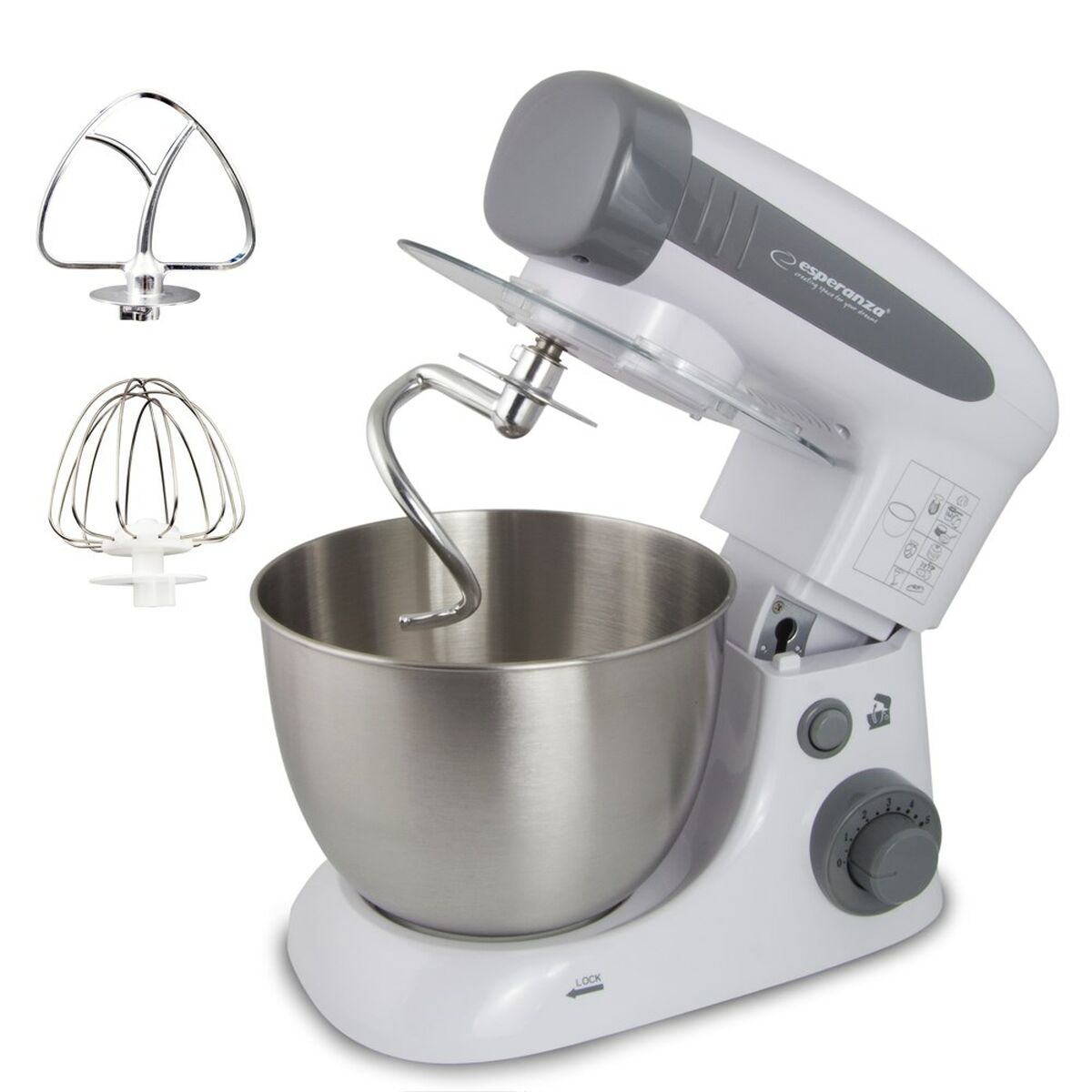 Robot de Cozinha Esperanza EKM024 Branco Cinzento 800 W 4 L - EcoNest