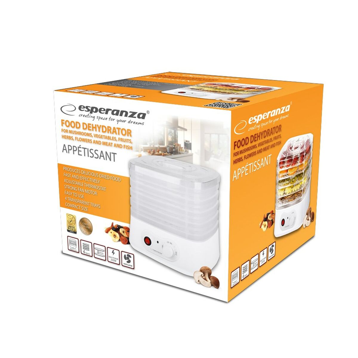 Desidratador de Alimentos Esperanza EKD004 250 W - EcoNest