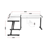 Secretária Huzaro HZ-Hero 6.0 Branco Aço Fibra de carbono Cartão 178 x 4 x 112 cm - EcoNest