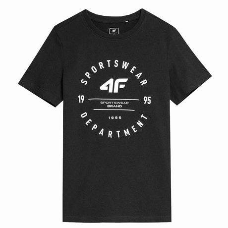 Camisola de Manga Curta Criança 4F M294 Deep Preto - EcoNest