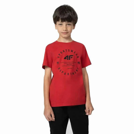 Camisola de Manga Curta Criança 4F M294 Vermelho - EcoNest
