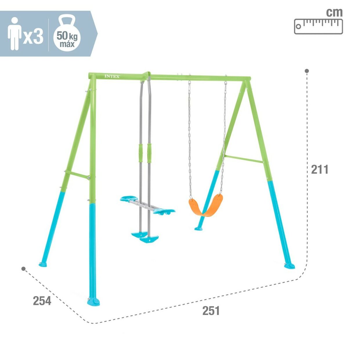 Baloiço Intex 44120 Cadeira de baloiço 251 x 211 x 254 cm - EcoNest