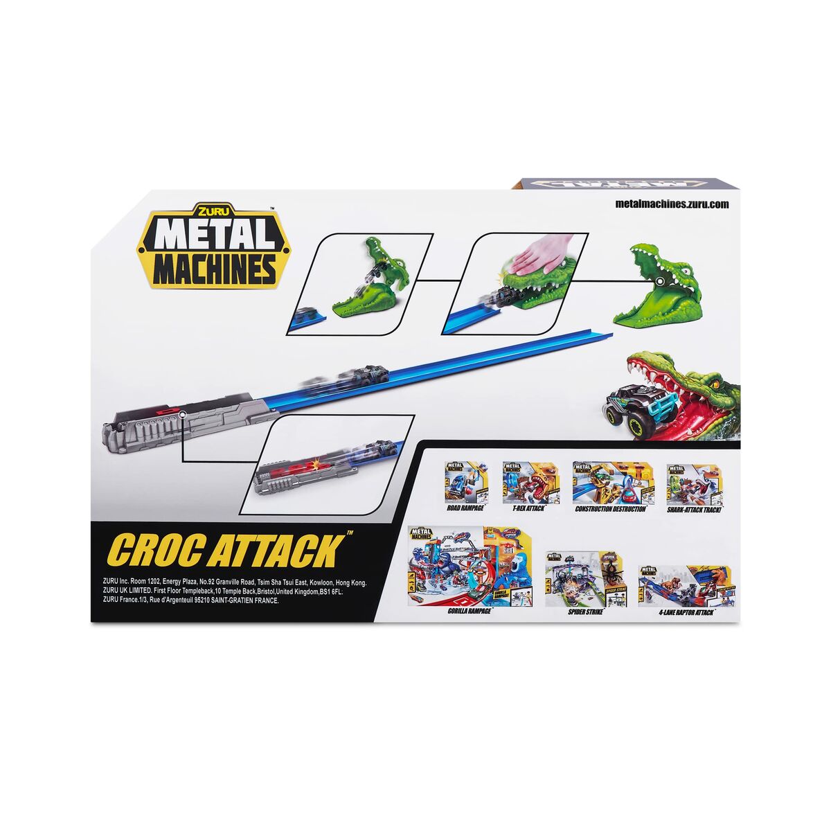 Pista Lançadora Zuru Metal Machines Croc Attack 30 x 9 cm