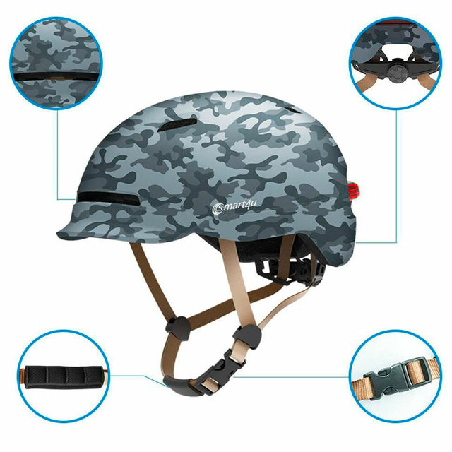 Capacete para Trotinete Elétrica SMART4U SH50U ARMY - EcoNest