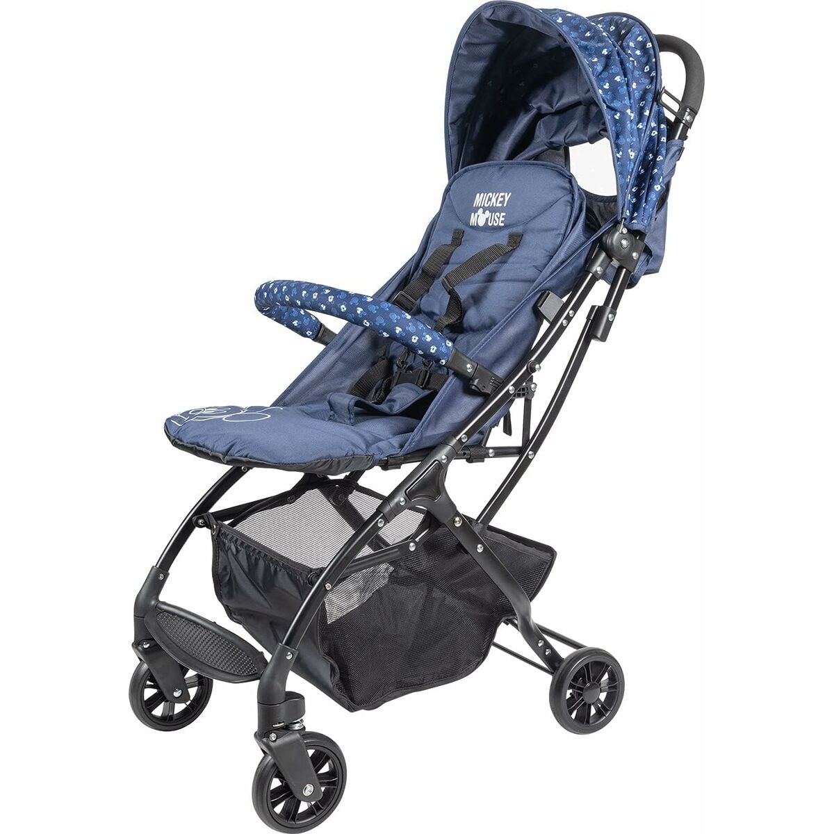 Carrinho de passeio para bebê Mickey Mouse CZ10395 Azul Dobrável - EcoNest