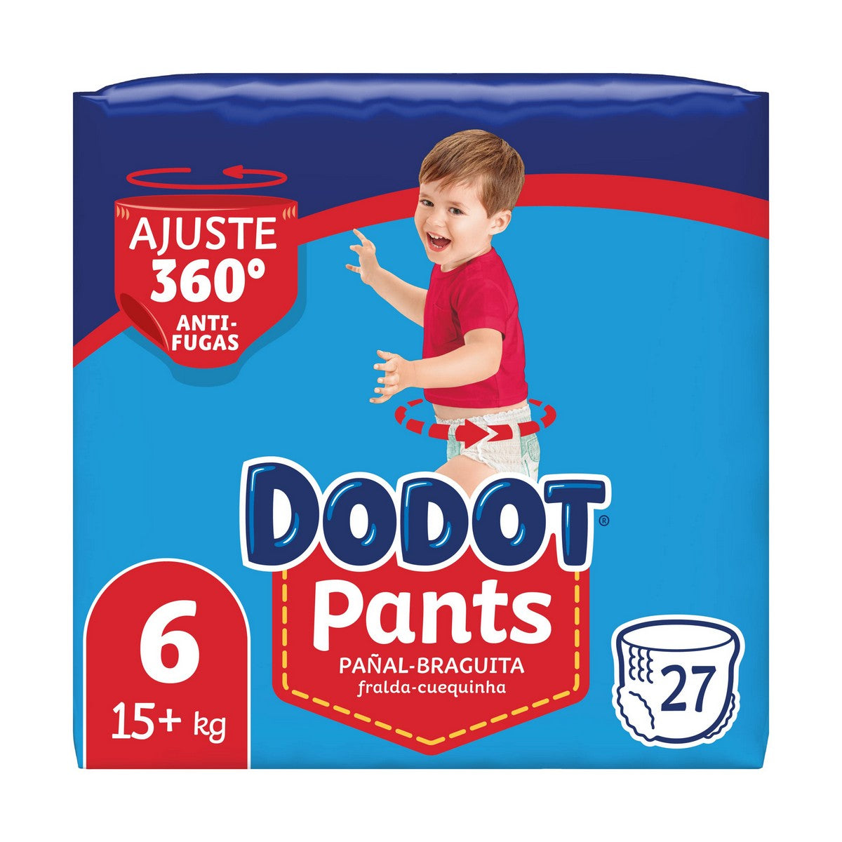 Fraldas descartáveis Dodot Dodot Pants 15+ kg Tamanho 6 27 Unidades - EcoNest