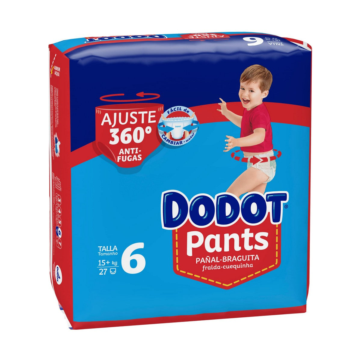 Fraldas descartáveis Dodot Dodot Pants 15+ kg Tamanho 6 27 Unidades - EcoNest