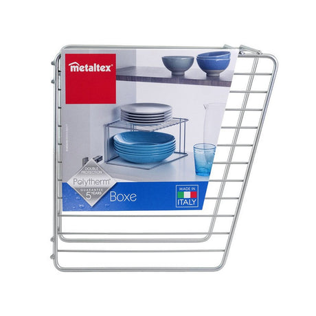 Organizador para o Armário de Cozinha Metaltex Boxe 2 Prateleiras Metal (25 x 25 x 15 cm) - EcoNest